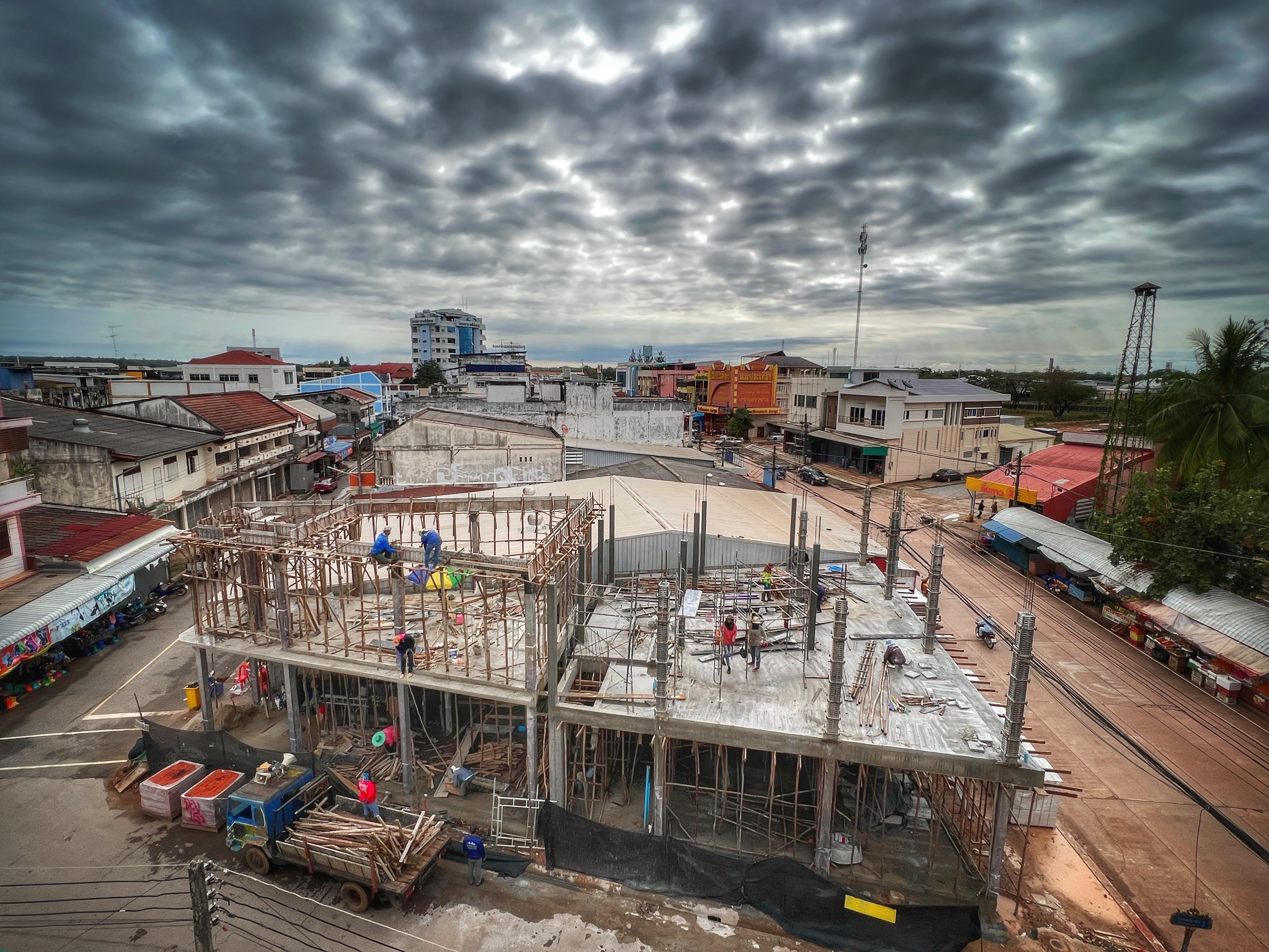 Civil works and construction site